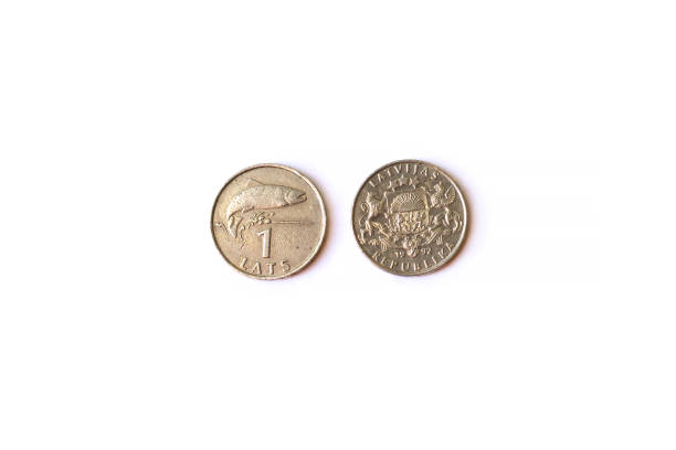 istock 1 Lats, Latvian coin 638884396