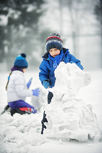 Cheerful Adult Woman Having Fun on Snow.