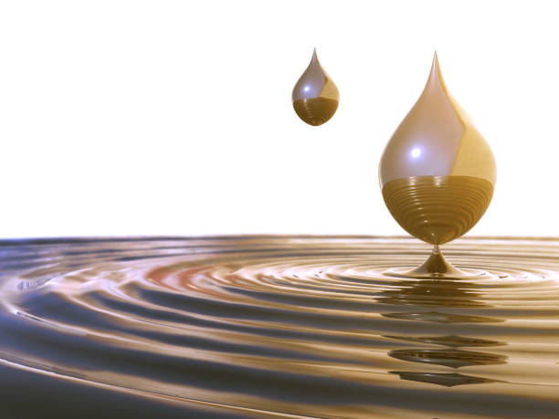 istock Oil Drop Energy Close-up isolated on white background 638885608