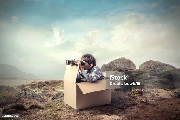 Little Boy With An Obstacle Stock Photo - Download Image Now - Child, Horizon, Boys