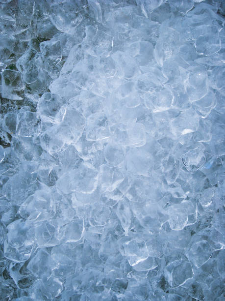 Close-up of Ice Cubes With Copy Space