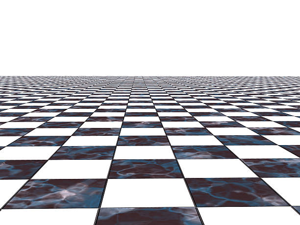 Chess surface in perspective stock photo