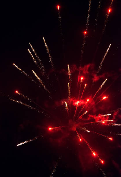 istock Fireworks in the sky. New year celebration. 638893888
