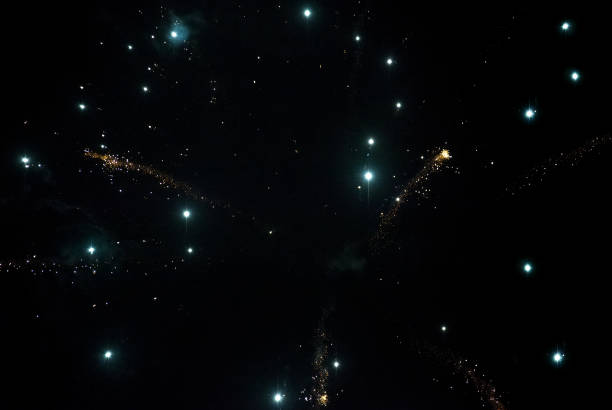 istock Fireworks in the sky looks like stellar explosion. 638894500