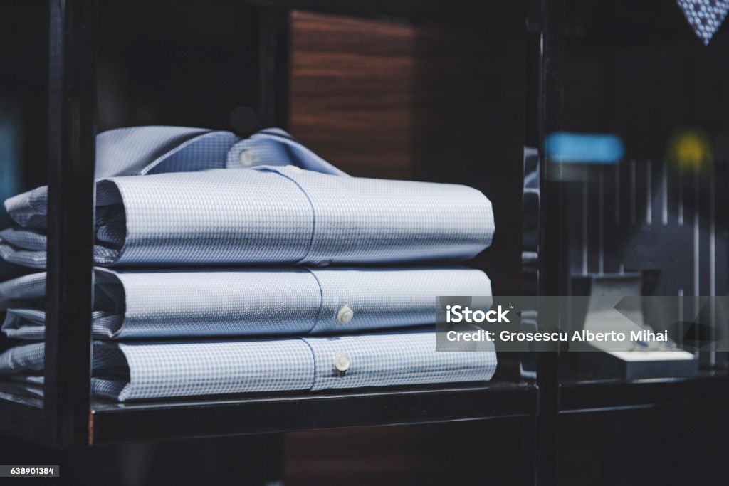 men clothing in detail Tailor Stock Photo