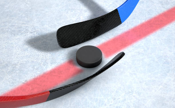 istock Ice Hockey Sticks And Puck 638901962