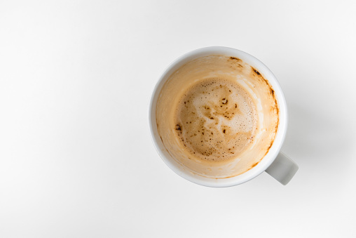 empty coffee cup with clipping path