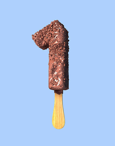 istock Number 1, One. Chocolate Ice Cream Font Concept. 638906828