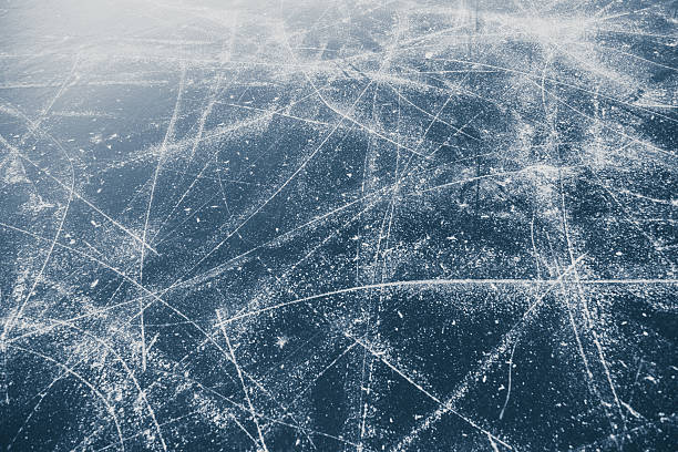 istock Scratched surface of a lake ice rink 638909982