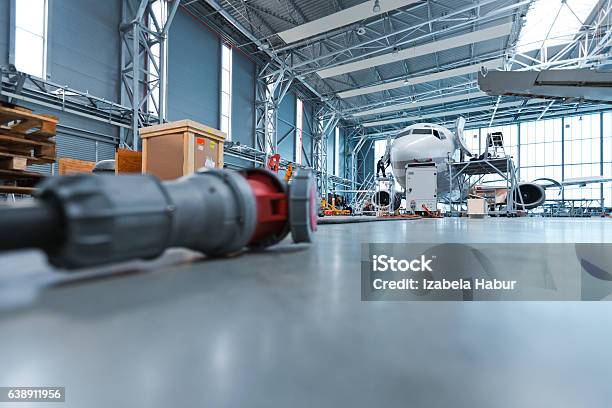Hangar Low Angle View Stock Photo - Download Image Now - Airplane Hangar, Airplane, Construction Industry