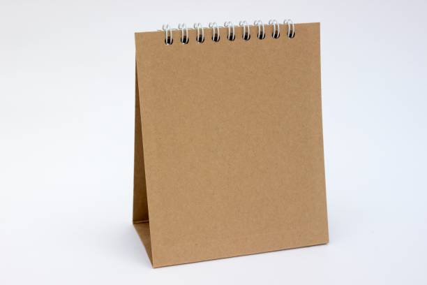 istock Brown blank desk calendar on white background 638912808