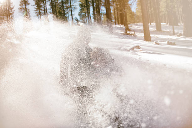 istock Crashing into powder on a sled 638915714
