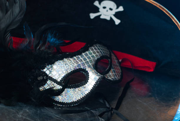 istock Venetian mask with black feathers, 638918300