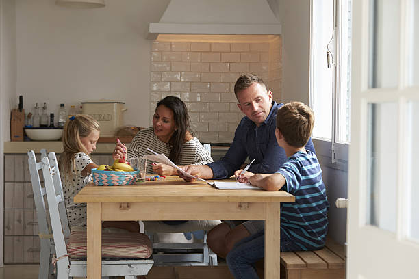 istock Parents Helping Children With Homework At Kitchen Table 638922870