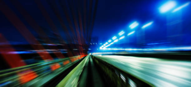 istock Horizontal wide vivid left aligned higway business motion abstra 638923958