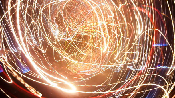 istock Abstract background of night light on street 638925746