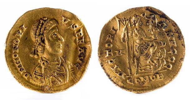 istock Ancient Roman gold coin 638926132