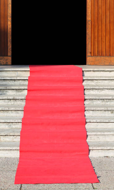 istock staircase with red carpet to the entrance 638929342
