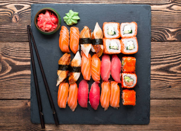 istock Various kinds of sushi 638934450