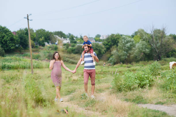 istock Happy family on a walk 638935820