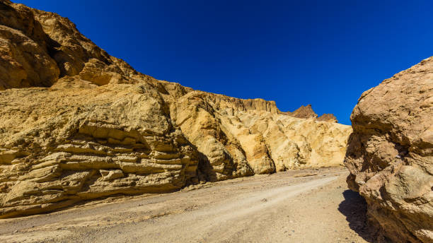istock Narrow canyon with vertical walls on both sides. 638935918