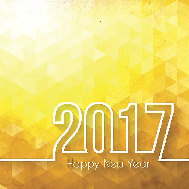 Vector illustration of happy new year 2017 - Abstract Geometric Background