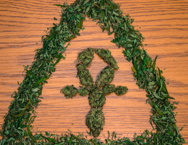 Marijuana Ankh and Pyramid stock photo