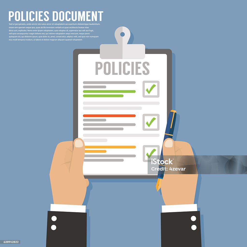 Policy Document Background Policies Document Stock Illustration - Download Image Now - Advice ...