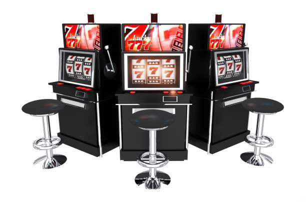 Isolated Slot Machines vector art illustration