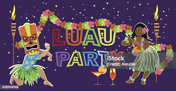 Luau Night Stock Illustration - Download Image Now - Luau, Hawaiian  Culture, Party - Social Event - iStock