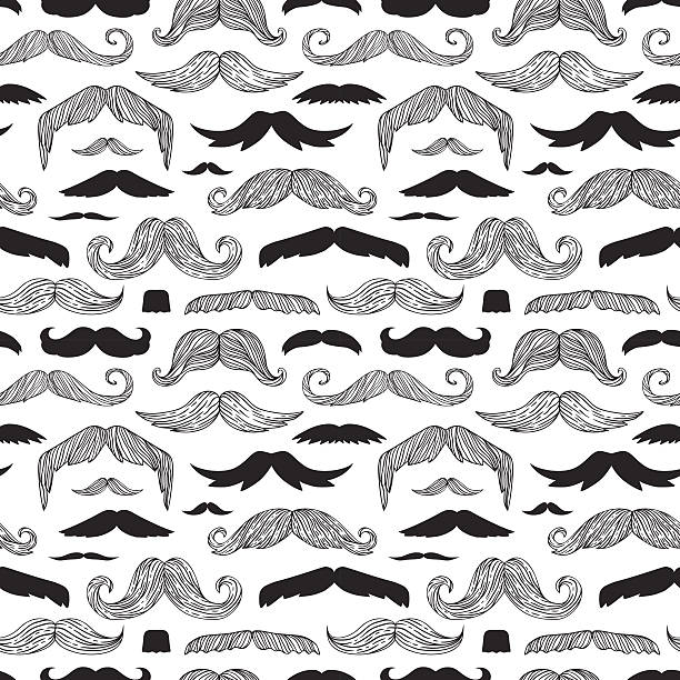 illustrations, cliparts, dessins animés et icônes de moustaches motif sans couture vecteur. - love abstract adult art