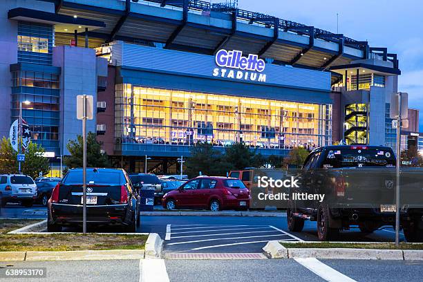Gillette Stadium Stock Photo - Download Image Now - Gillette Stadium, Parking Lot, Stadium