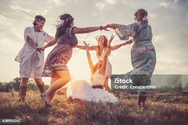 Friends Stock Photo - Download Image Now - Women, Spirituality, Traditional Ceremony