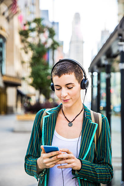 istock Woman in Chicago walking down the streets 638958814