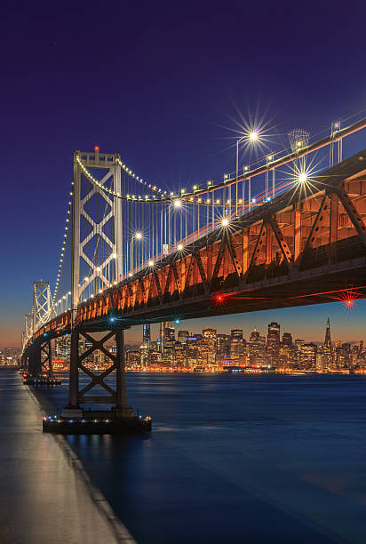 istock Bay Bridge and San Francisco skyline at sunset 638960896