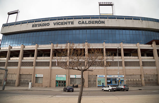vicente calderon stadium - atletico madrid squad 個照片及圖片檔