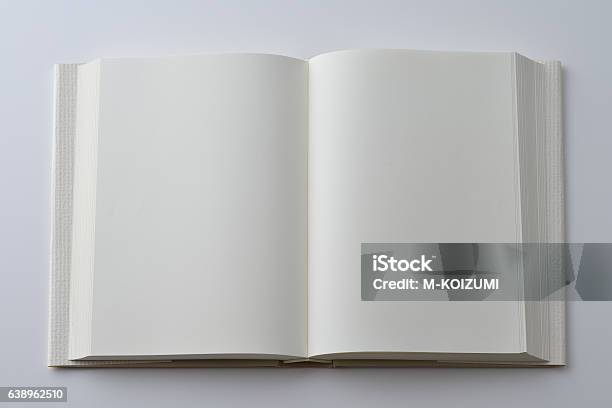 Blank Of Open Book With Cover On White Background Stock Photo - Download Image Now - Picture Book, Open, Blank