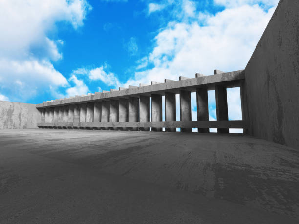 istock Concrete architecture background. Abstract Building modern desig 638966826