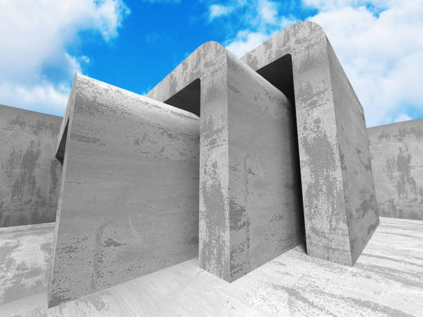 istock Concrete architecture background. Abstract Building modern desig 638967830
