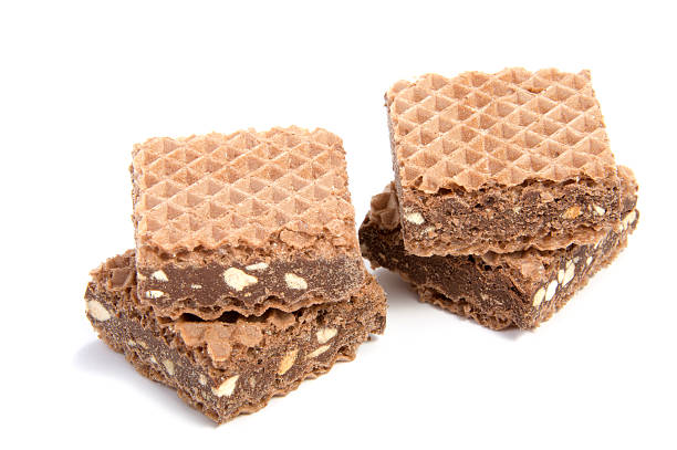 istock Wafers with chocolate on a white background 638968186