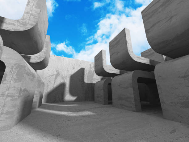 istock Abstract dark room with concrete walls. Architecture background 638969550