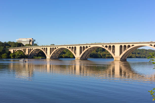 istock Key Bridge with reflection in Potomac River in Washington DC 638972602