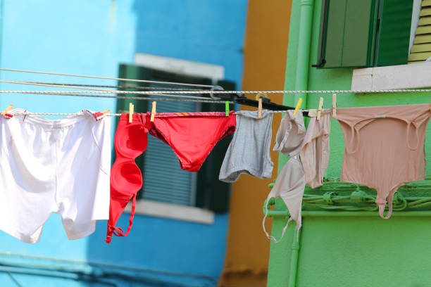 istock underwear bras and panties lying in the sun 638973694