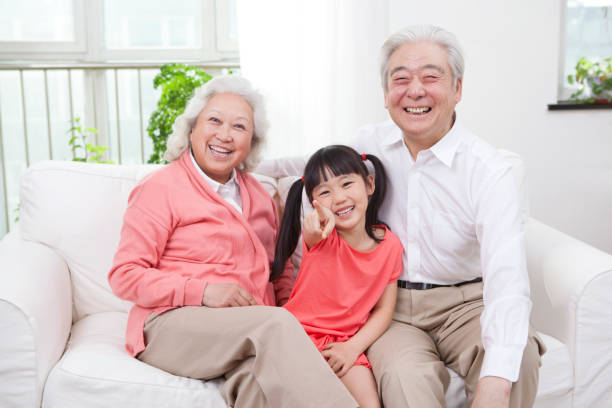 istock Senior couple with granddaughter 638973788
