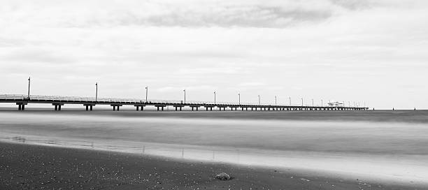 istock Black and white image of Shorncliffe Pier 638977780