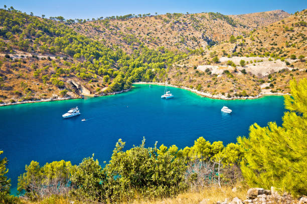 istock Yachting bay on Brac island coast 638981120