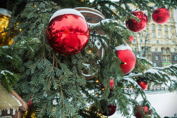 istock balloons and decorations on the Christmas tree 638982656