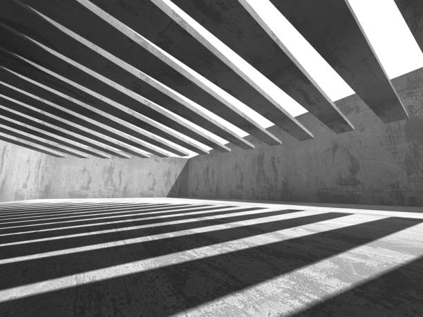 istock Concrete geometric architecture urban background 638983276