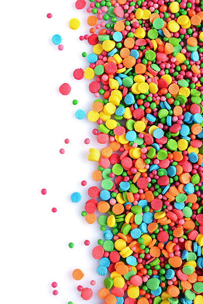 istock Colorful sugar sprinkle dots, decoration for cake and bakery 638983836