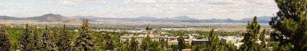 Wide Panoramic Capital Dome Helena Montana State Building